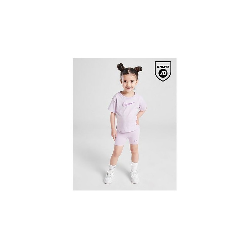 Nike Girls' Swoosh T-Shirt/Shorts Set Infant - Purple, Purple