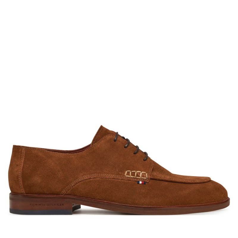 Halbschuhe Tommy Hilfiger Hilfiger Thunit Suede M Toe Shoe FM0FM05468 Braun