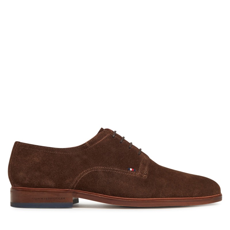 Halbschuhe Tommy Hilfiger Hilfiger Thunit Suede Shoe FM0FM05377 Braun