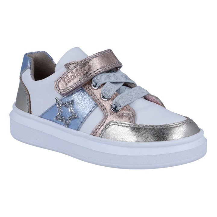 Richter Sneaker "Alessa WMS: Mittel", Freizeitschuh im Metallic-Look, Größenschablone zum Download