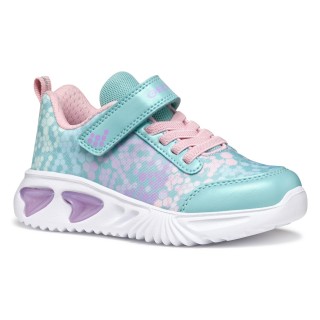 Geox Sneaker "J ASSISTER GIRL Blinkschuh", Halbschuh, Klettschuh mit Textilfutter