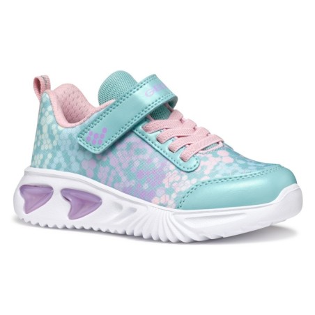 Geox Sneaker "J ASSISTER GIRL Blinkschuh", Halbschuh, Klettschuh mit Textilfutter