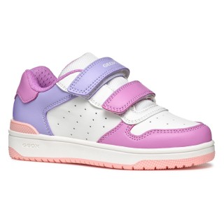 Geox Sneaker "J WASHIBA GIRL", Sneaker, Freizeitschuh, Klettschuh im Retro Look
