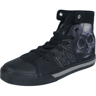 Black Premium by EMP Sneaker high - Sneaker with Skull Print - EU37 bis EU47 - Größe EU37 - schwarz