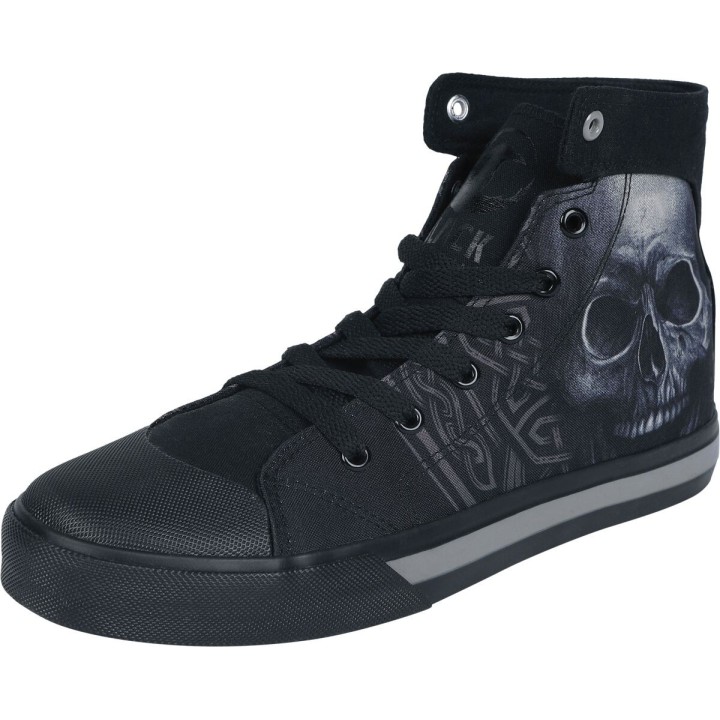 Black Premium by EMP Sneaker high - Sneaker with Skull Print - EU37 bis EU47 - Größe EU37 - schwarz