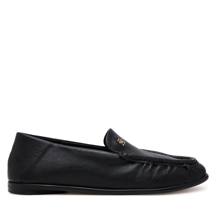 Halbschuhe Tommy Hilfiger Soft Leather Squared Toe Loafer FW0FW08412 Schwarz