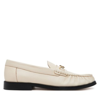Halbschuhe Tommy Hilfiger Soft Leather Horsebit Loafer FW0FW08414 Écru