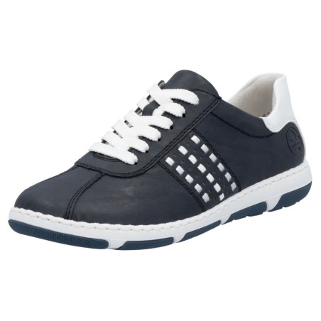 Rieker Sneaker, Halbschuh, Freizeitschuh, Schnürschuh mit gepolstertem Schaftrand