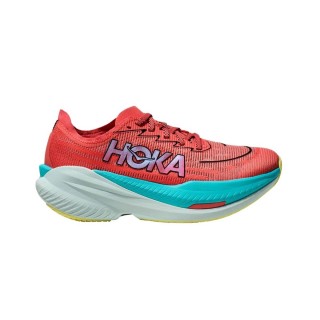 Hoka Mach X 2 Schuhe Rot Blau SS25 Damen, Größe EU 37 1/3
