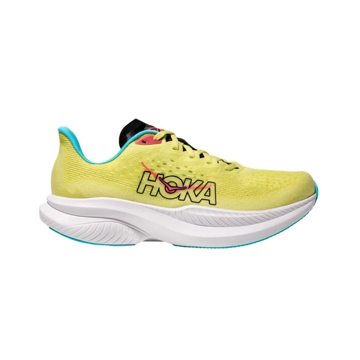Hoka Mach 6 Gelb Blau SS25, Größe EU 42
