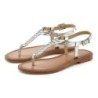 Vivance Zehentrenner, Sandalette, Sommerschuh,Sandale aus Leder mit Flecht-Optik