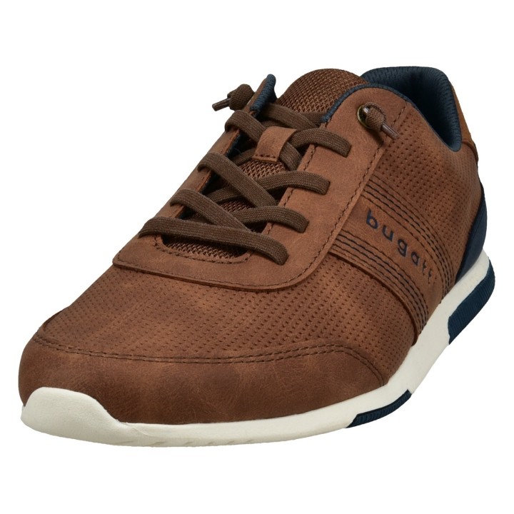 bugatti Sneaker, Freizeitschuh, Halbschuh, Schnürer mit modischer Perforierung