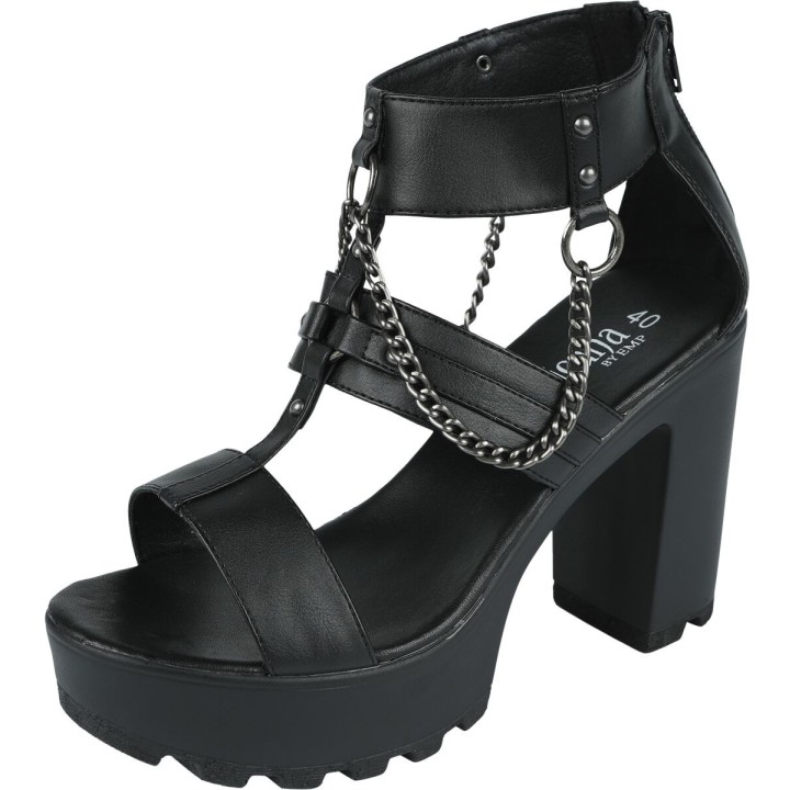Gothicana by EMP - Gothic High Heel - High Heels With Chains And Rivets - EU37 bis EU41 - für Damen - Größe EU37 - schwarz