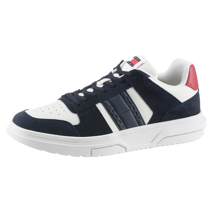 Tommy Jeans Sneaker "THE BROOKLYN MIX MAT.", Freizeitschuh, Halbschuh, Schnürschuh mit seitlichem Logo