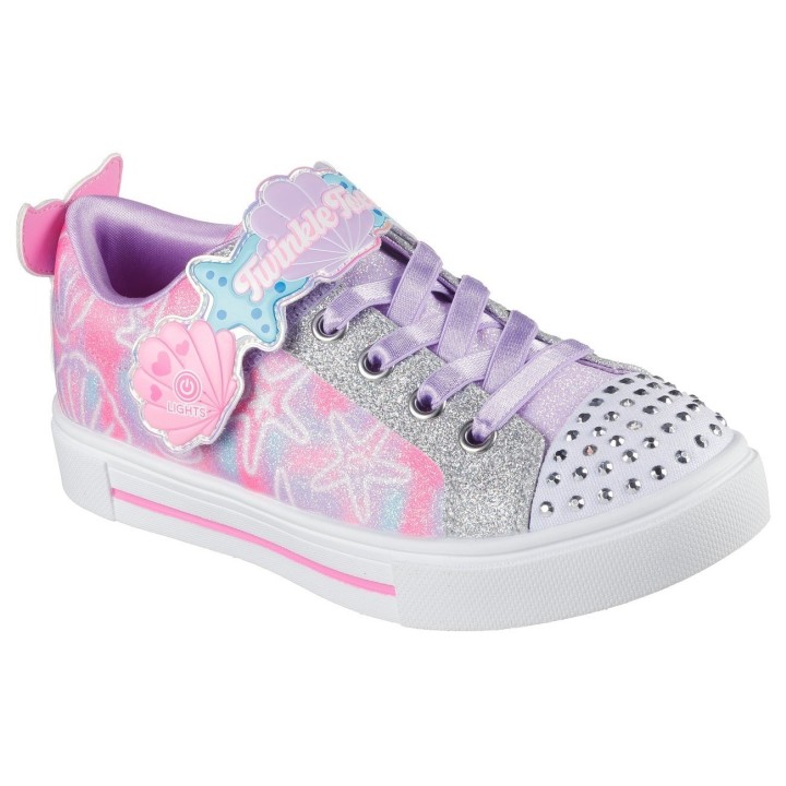 Skechers Sneaker "TWINKLE SPARKS", Blink,-Schlupfschuh mit Glitzer+Strass, Größenschablone zum Download