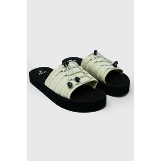 Slides mit Kordelzug - Grau - 43, Grau