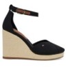 Halbschuhe Tommy Hilfiger Flag High Wedge Espad Closed Toe FW0FW08494 Schwarz
