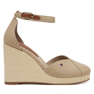 Halbschuhe Tommy Hilfiger Flag High Wedge Espad Closed Toe FW0FW08494 Beige