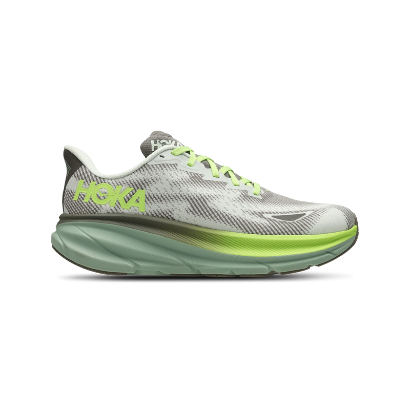 Hoka Clifton 9 Herren Schuhe - Grün - Größe: 43 1/3 - Netz/Synthetik - Foot Locker