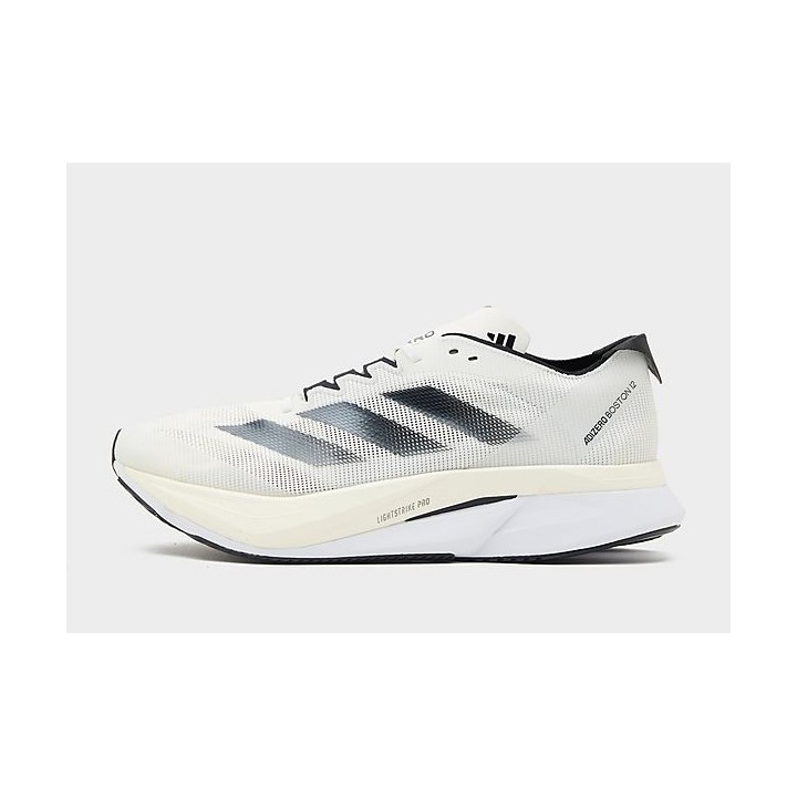 adidas Adizero Boston 12 - White - Mens, White
