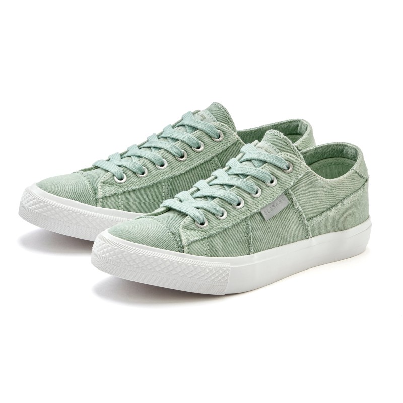 Elbsand Sneaker "Schnürschuh", Schnürhalbschuh, Freizeitschuh aus Textil, Used-Look VEGAN