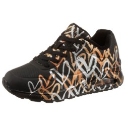 Skechers Sneaker "UNO - METALLIC LOVE", Freizeitschuh, Halbschuh, Schnürschuh mit trendigen Metallic-Print