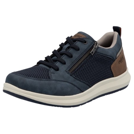 Rieker Sneaker, Halbschuh, Freizeitschuh, Schnürschuh mit seitlichem Reißverschluss