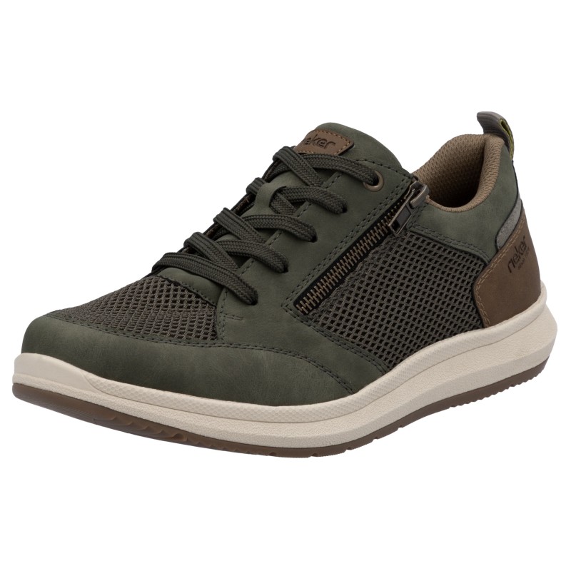 Rieker Sneaker, Halbschuh, Freizeitschuh, Schnürschuh mit seitlichem Reißverschluss