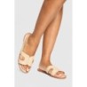 Mules Mit Bast-Riemchen - Nude - 38, Nude