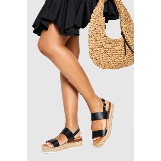 Espadrilles Mit Doppelten Riemchen - Black - 38, Black