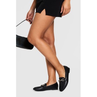 Loafers Mit Ketten-Detail - Black - 38, Black