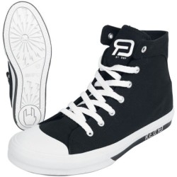 Sneaker high   schwarz/weiß "Walk The Line" von RED by EMP