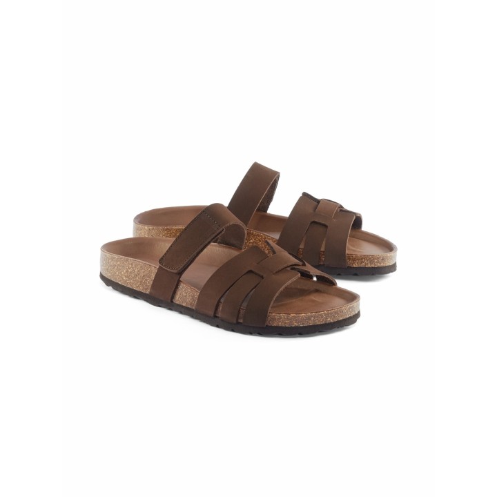 Klett-Pantolette Korkfußbett