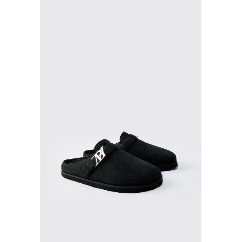 Mules mit Bhm-Print - Schwarz - 41, Schwarz