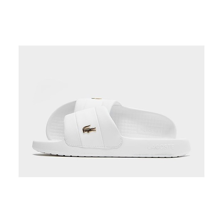 Lacoste Serve Pin Slides Herren - White - Mens, White