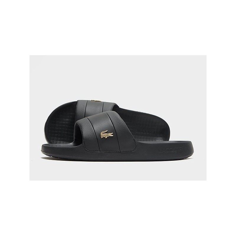 Lacoste Serve Pin Slides Herren - Black - Mens, Black