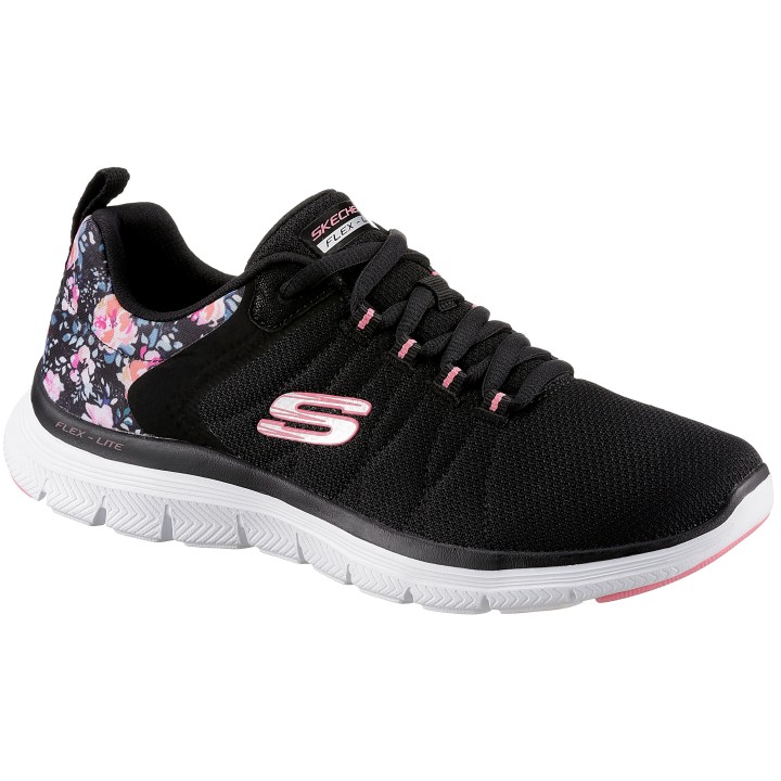 Skechers Sneaker "FLEX APPEAL 4.0 LET IT BLOSSOM", mit Blumenprint an der Ferse, Freizeitschuh, Halbschuh, Schnürschuh