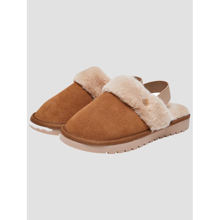 ROMIKA Kids Suede + Fake Fur Slipper