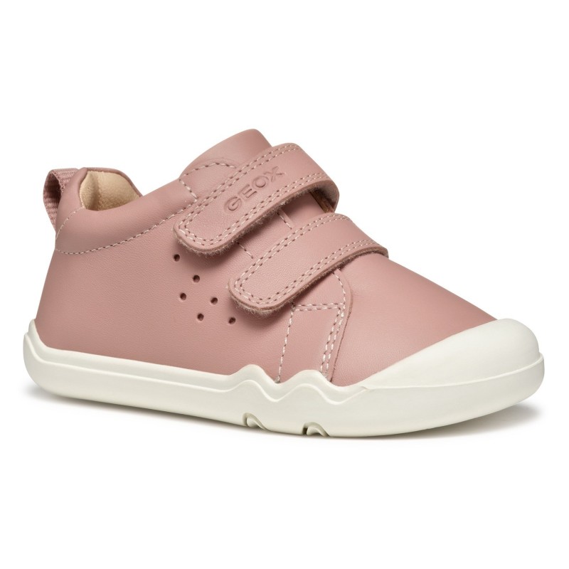 Geox Sneaker "B STEPPIEUP GIRL", Sneaker, Klettschuh, Babyschuh mit modischer Perforierung