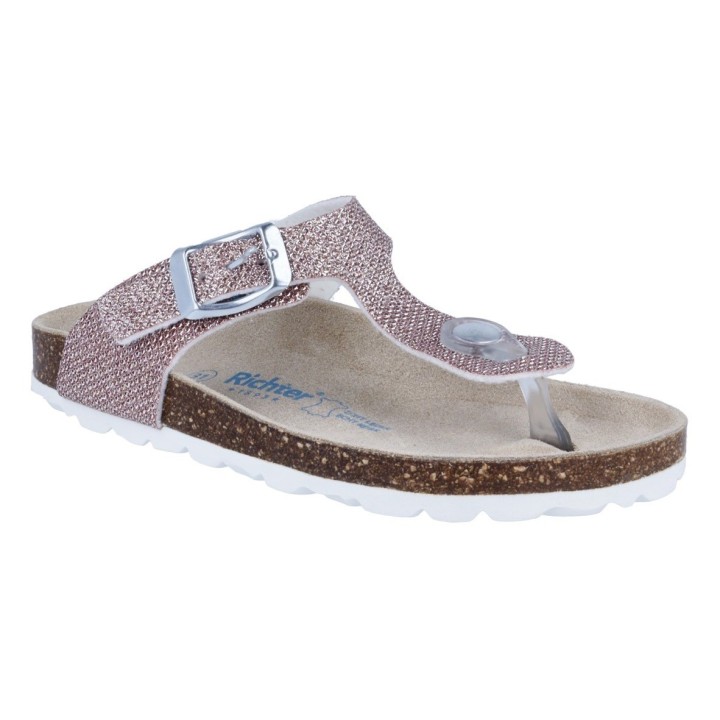 Richter Zehentrenner "Bio WMS: weit", Sandale mit Glitzer, Größenschablone zum Download