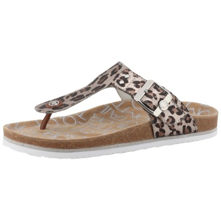 TOM TAILOR Zehentrenner, Sommerschuh, Dianette, Flats in Leo Optik