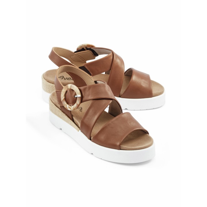 Hallux-Klettsandale Keilabsatz