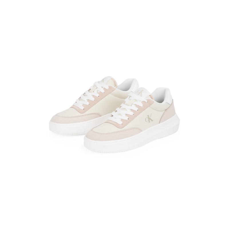 Calvin Klein Jeans Sneaker "CHUNKY CUPSOLE LOW MIX IN", Freizeitschuh, Halbschuh, Schnürschuh mit CK Logo