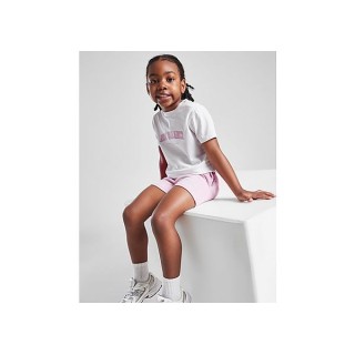 New Balance Girls' Arch Logo T-Shirt/Shorts Set Infant - White, White