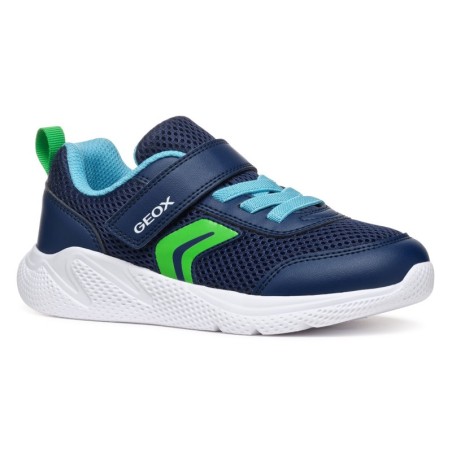 Geox Sneaker "J SPRINTYE BOY", Klettschuh, Freizeitschuh, Jungenschuh mit elastischen Schnürsenkeln