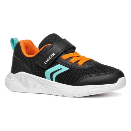 Geox Sneaker "J SPRINTYE BOY", Klettschuh, Freizeitschuh, Jungenschuh mit elastischen Schnürsenkeln