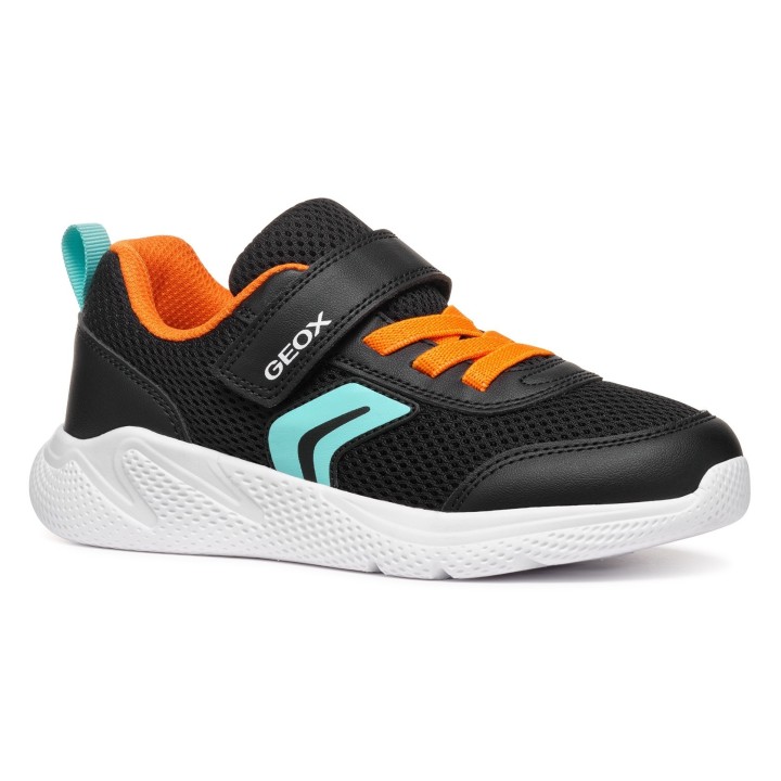 Geox Sneaker "J SPRINTYE BOY", Klettschuh, Freizeitschuh, Jungenschuh mit elastischen Schnürsenkeln