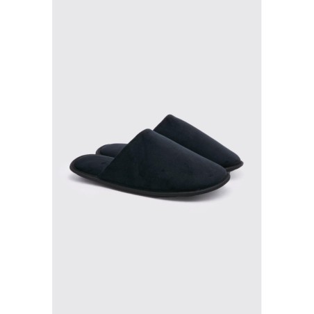 Velour-Hausschuhe - Schwarz - 9, Schwarz