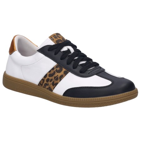 Josef Seibel Sneaker "Joleen 03", Retro Sneaker, Schnürschuh, Komfortschuh mit Leo-Muster