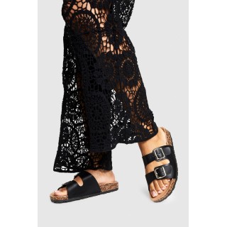 Slides Mit Doppelter Schnalle - Black - 37, Black